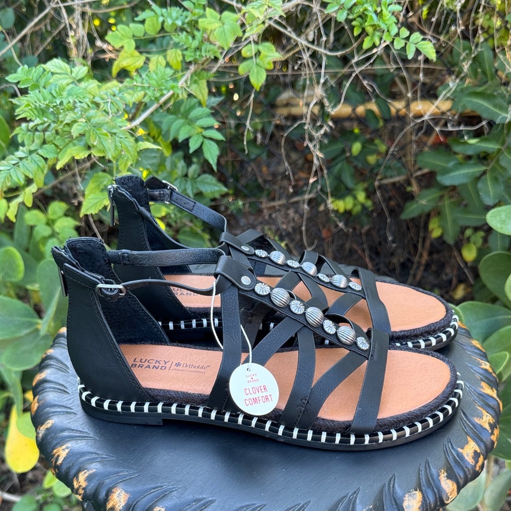 Lucky Brand Women's Korina Beaded Gladiator Sandals, size 9.5